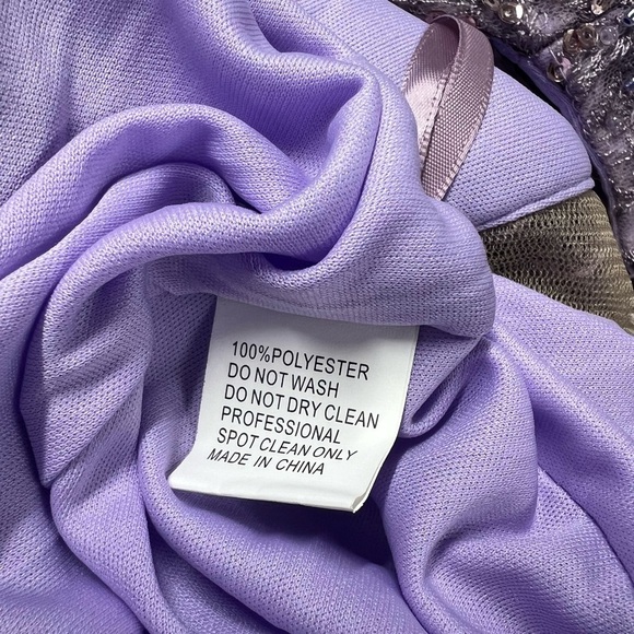 NWT MAC DUGGAL Vintage Flutter Sleeve Evening Gown Vintage Lilac 6 - Picture 11 of 12